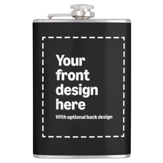 Your Design Here Hip Flask (Front)