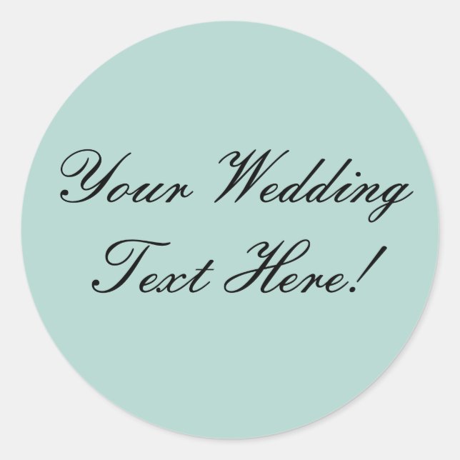 Your Design Here! Mint Green Wedding Seal (Front)
