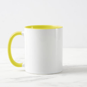 Your Design Here! Wedding Mugs Yellow White