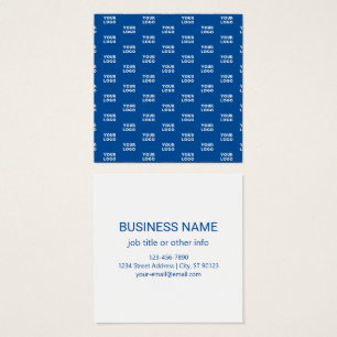 Your Design or Business Logo   Blue Tiled Pattern