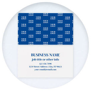 Your Design or Business Logo   Blue Tiled Pattern