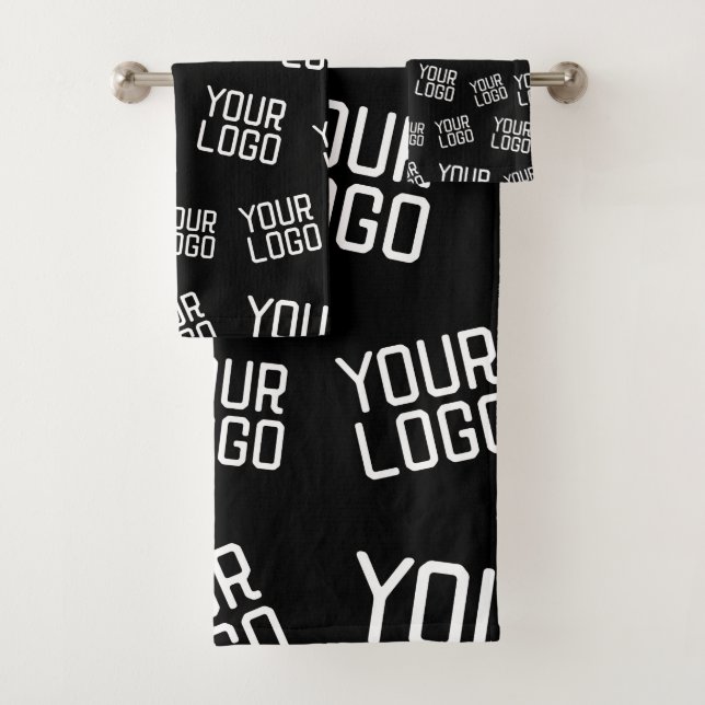 Your Design or Business Logo | Random Placement Bath Towel Set (Insitu)