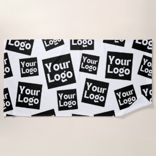 Your Design or Business Logo Random Placement Beach Towel