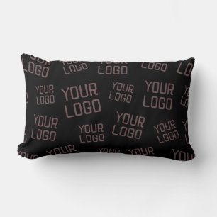 Your Design or Business Logo   Random Placement Lumbar Pillow