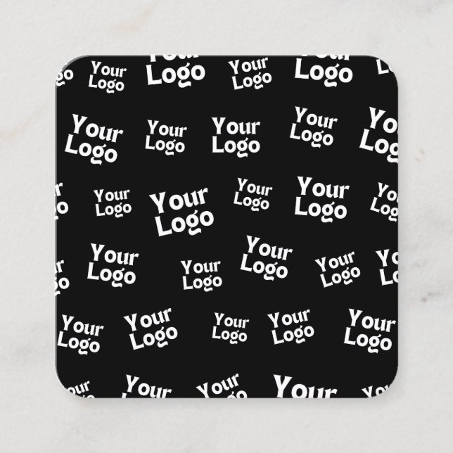 Your Design or Business Logo | Random Placement Square Business Card (Front)