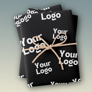 Your Design or Business Logo Random Placement Wrapping Paper Sheet