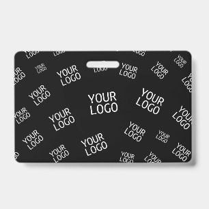 Your Design, Photo or Business Logo Randomly Tiled Badge
