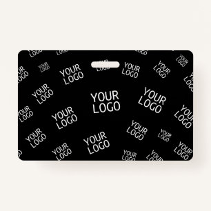 Your Design, Photo or Business Logo Randomly Tiled Badge