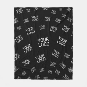 Your Design, Photo or Business Logo Randomly Tiled Fleece Blanket