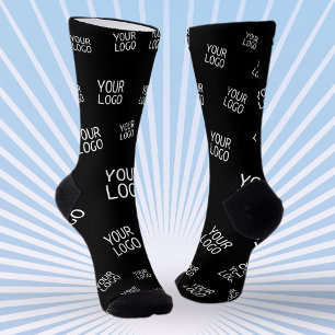 Your Design, Photo or Business Logo Randomly Tiled Socks