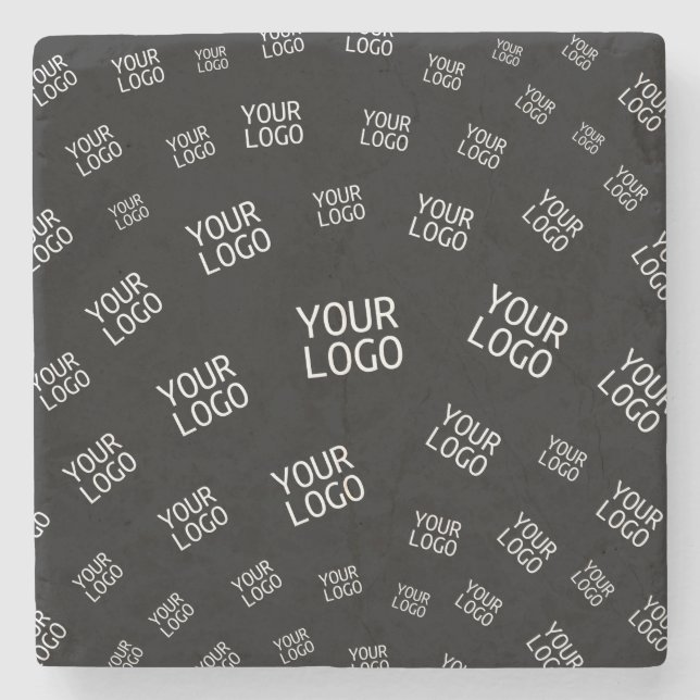 Your Design, Photo or Business Logo Randomly Tiled Stone Coaster (Front)