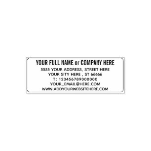 Your Design Professional Address Stamp Example