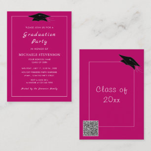 Your Design QR Code Graduation Invitation Example