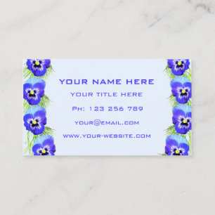 Your Design Violet Flowers Business Card Template
