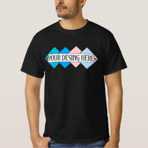 Your Desing Here Black Bella Canvas Mockup men's  T-Shirt