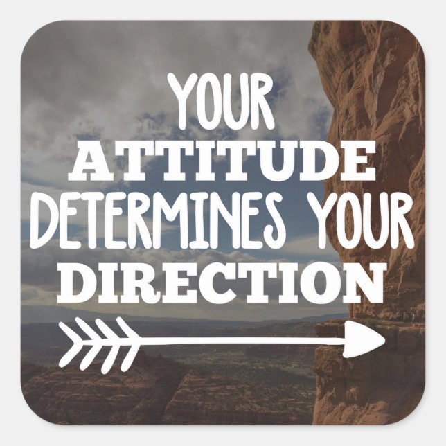 Your Direction Quote Square Sticker (Front)