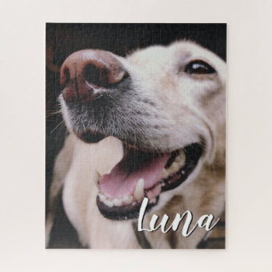 Your Dog Pet Photo Personalized Name Dog Mom Jigsaw Puzzle