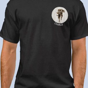 Your Dog Photo Personalized Custom Name Crest T-Shirt