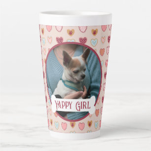 Your Dog Photo Valentine Heart Latte Mug