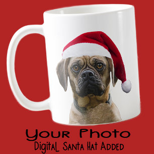 Your Dog Santa Hat Photo Custom Colour Gift Mom Mug