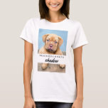 Your Dog's Name and Photo | Proud Dog Mom T-Shirt<br><div class="desc">If you are a proud pet owner who feels like your dog is family,  this is the shirt for you! The shirt says "proud dog mom to" and has a spot for you to personalize with your own dog's name and photo.</div>