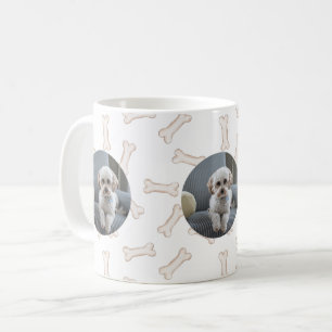 Your Dog's Photo Three Frame Dog Bone Theme Coffee Mug