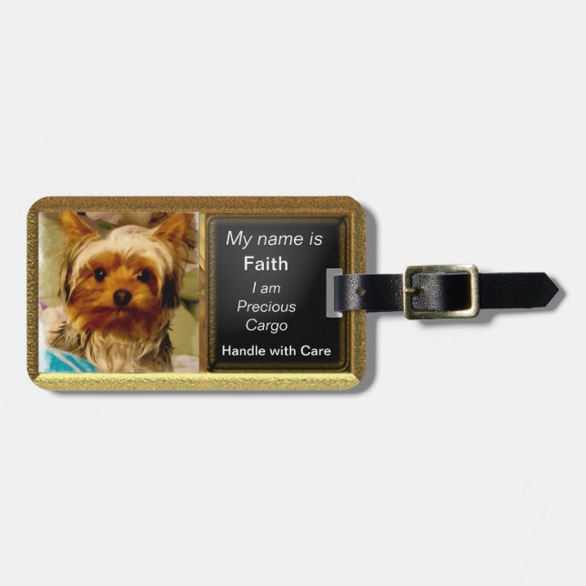 Your Dog's Photo Traveller Luggage Tag (Front Horizontal)