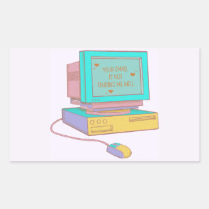 Your Email Is Not Finding Me Well Funny Retro Sticker
