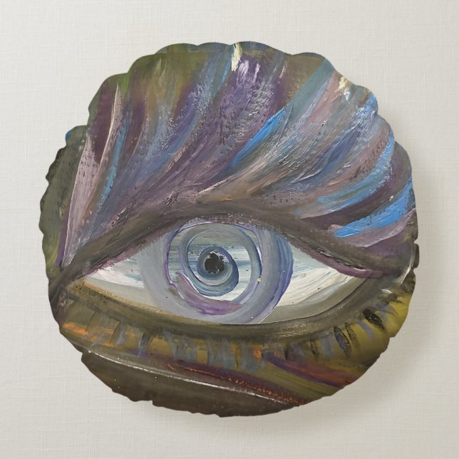 your eye is the mirror of your soul round pillow (Front)