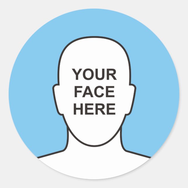 Your Face in Circle Sticker (Front)