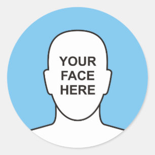 Your Face in Circle Sticker