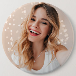 Your face on a birthday 6 inch round button