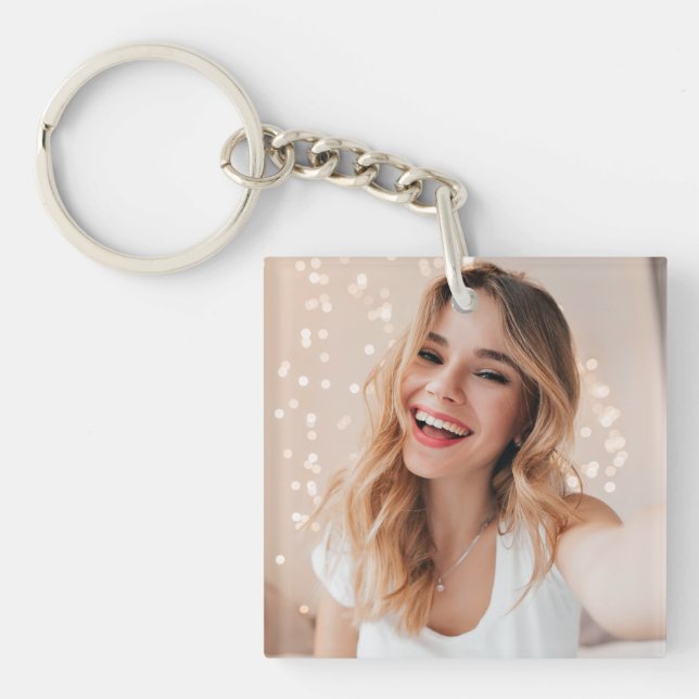 Your face on a birthday  keychain (Front)