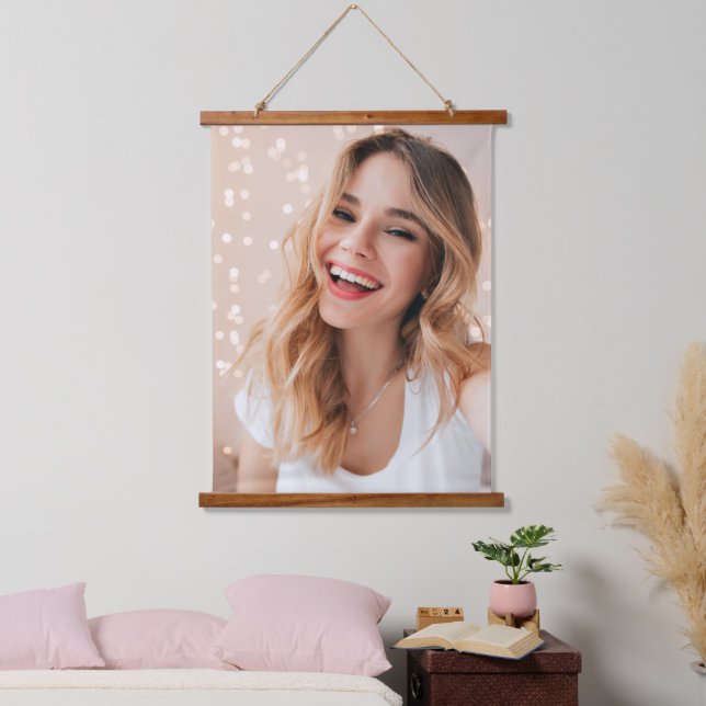 Your face on a birthday personalized hanging tapestry (Bedroom)
