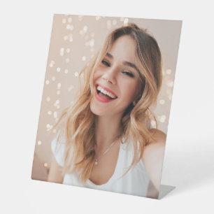 Your face on a birthday personalized pedestal sign