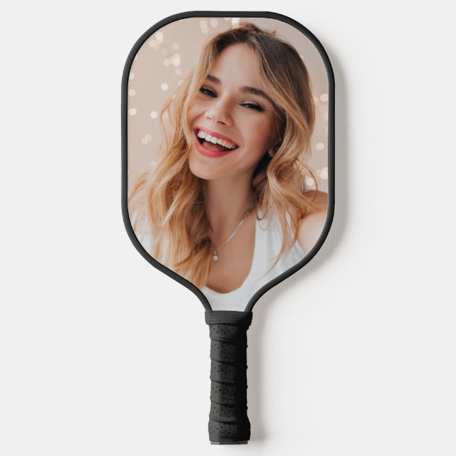 Your face on a birthday pickleball paddle (Front)