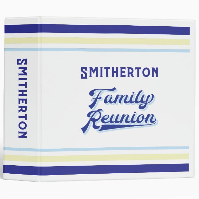 Your Family Name Reunion Planner Binder (Front/Spine)