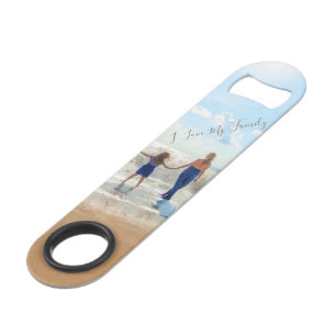 Your Family Photo Bar Key Text - I Love My Family