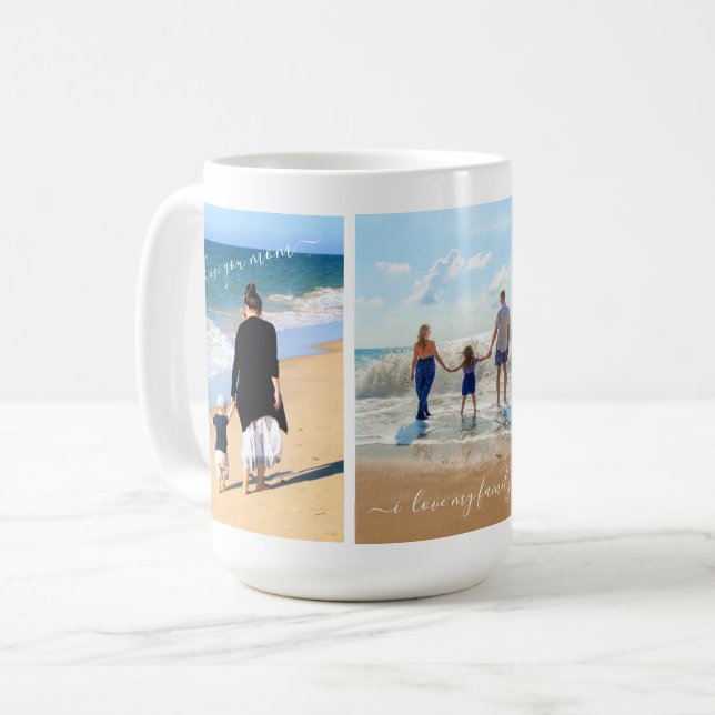 Your Family Photo Collage Coffee Mug Example (Front Left)