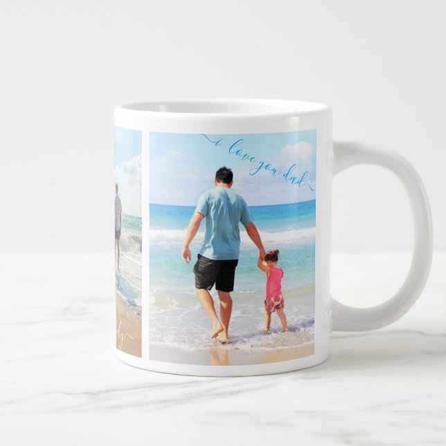Your Family Photo Collage Mug Gift with Text (Right)