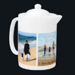 Your Family Photo Collage Teapot Gift Custom Text<br><div class="desc">Teapots with Custom Photo Collage Family Love Personalized Text - Mother / Father / Kids / Parents / Couple - Modern Custom Photos Unique Your Own Design - Special Family / Friends or Personal Teapot Gift - Add Your Photos / or Text ! Choose Fonts / Size / Colour !...</div>