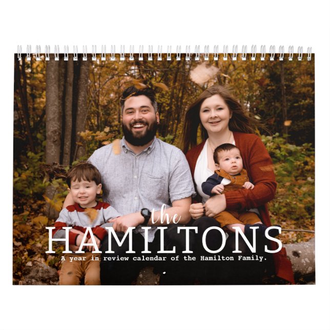 Your Family Photo Month By Month Personalized Calendar (Cover)