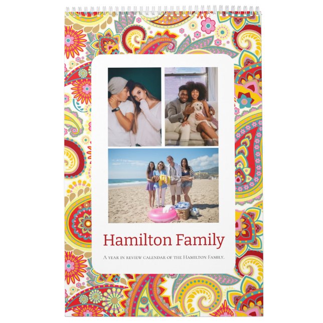 Your Family Photo Month By Month Personalized Calendar (Cover)