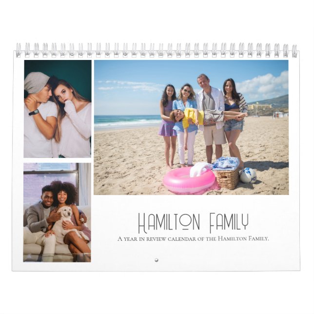 Your Family Photo Month By Month Personalized Calendar (Cover)