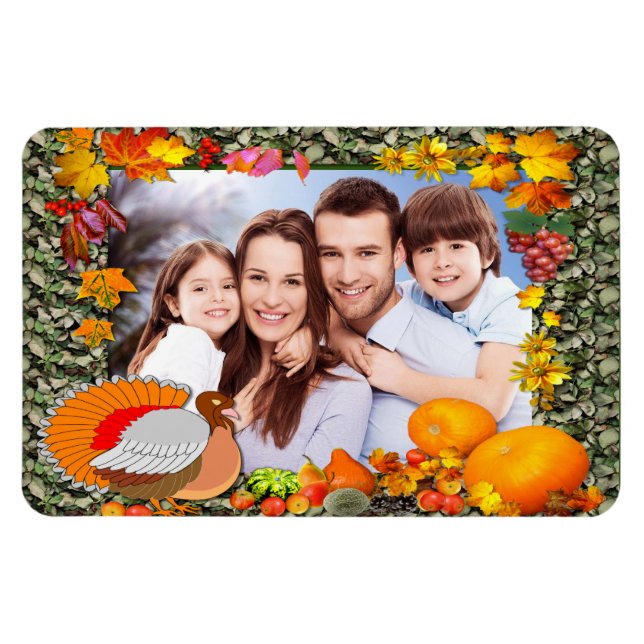 Your Family Photo Thanksgiving Turkey  Magnet (Horizontal)