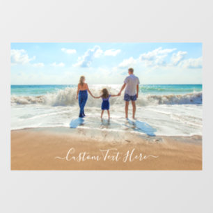 Your Family Photo Window Cling Gift Custom Text