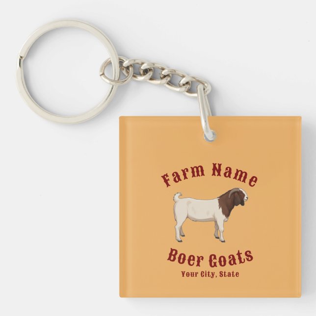 Your Farm Boer Goats Keychain (Front)