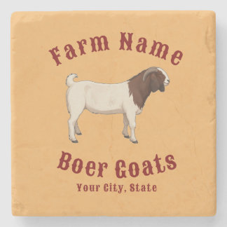 Your Farm Boer Goats Stone Coaster