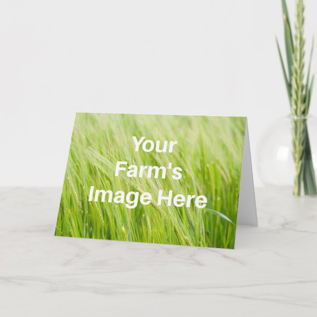 Your farm's image, your own text, your own farm card (Front)