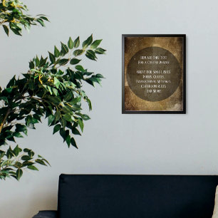 Your Favorite Quote Brown Scratched Grunge Poster